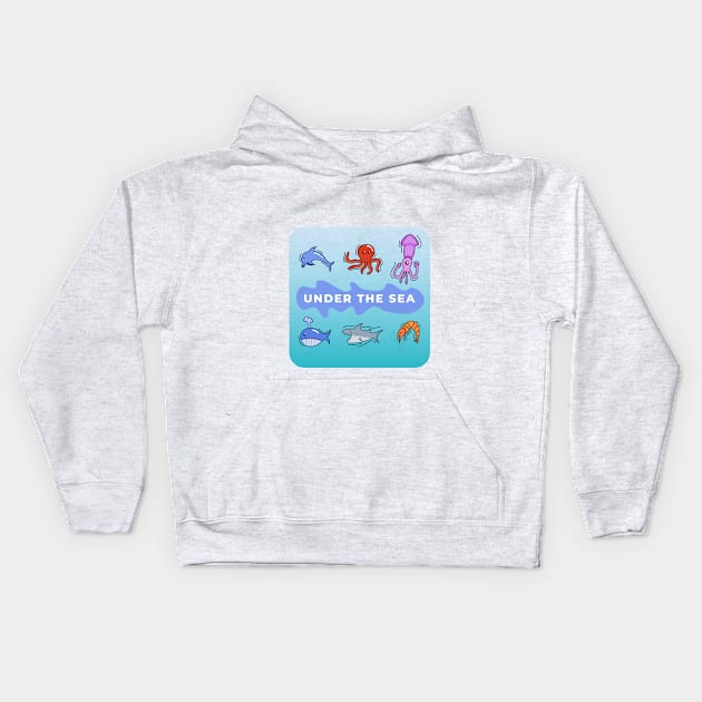 Under the Sea Kids Hoodie by Hygra Creative